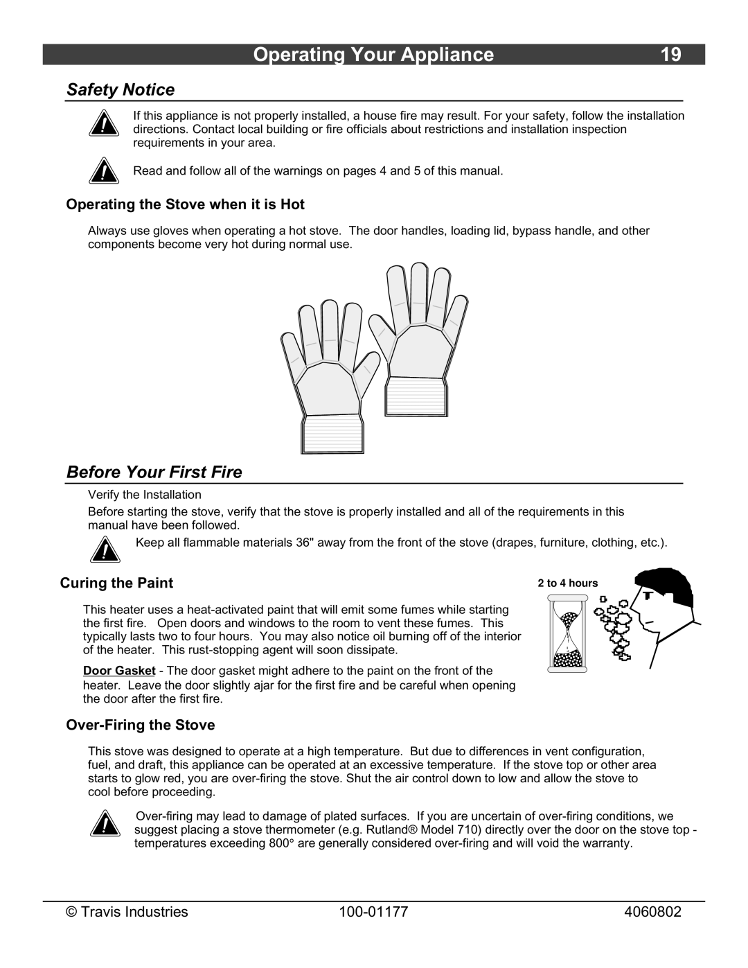 Lopi 028-S-75-2 owner manual Operating Your Appliance, Safety Notice, Before Your First Fire 