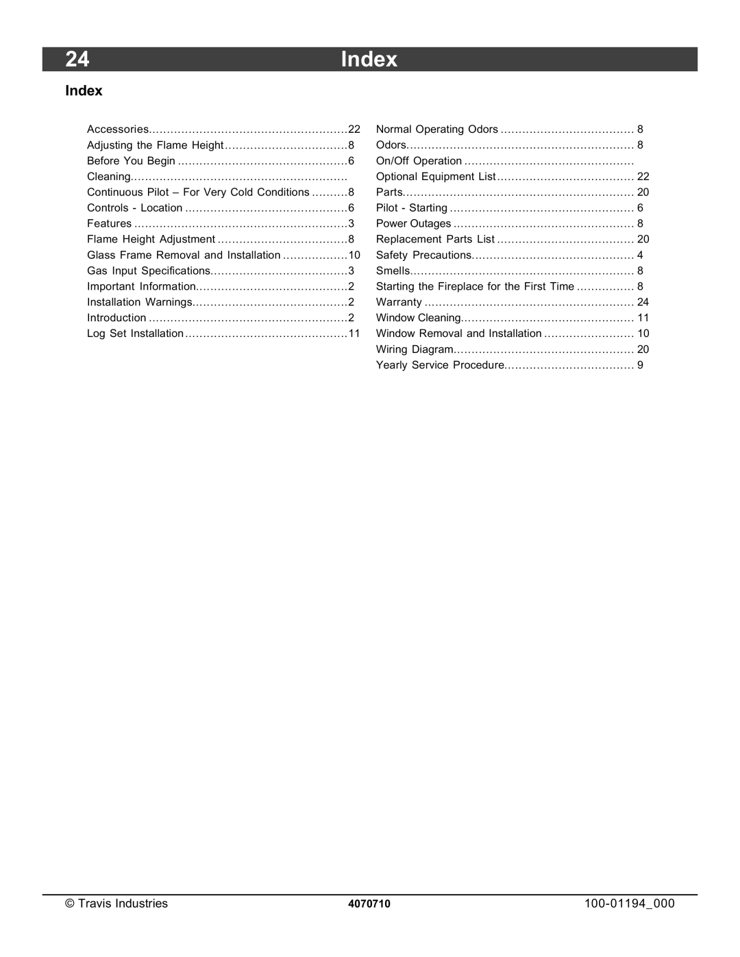 Lopi 1080 owner manual 24Index 