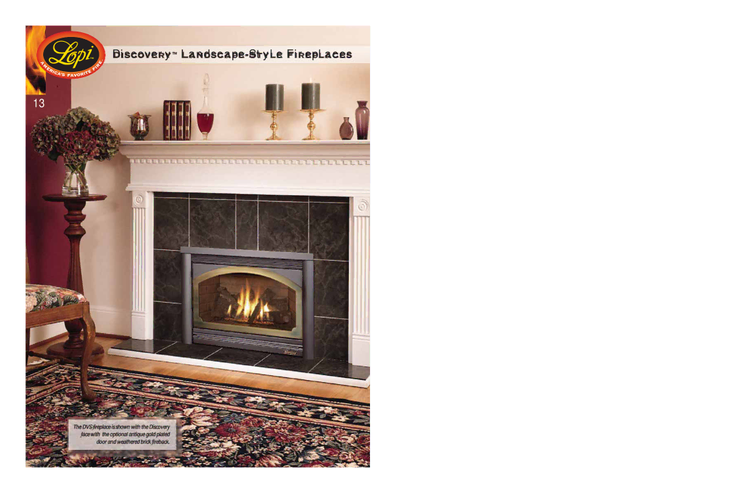 Lopi 21 TRV manual Discovery LANDSCAPE-STYLE Fireplaces 