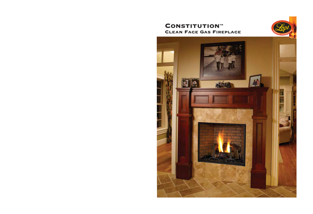 Lopi Clean Face Gas Fireplace dimensions Constitutiontm 