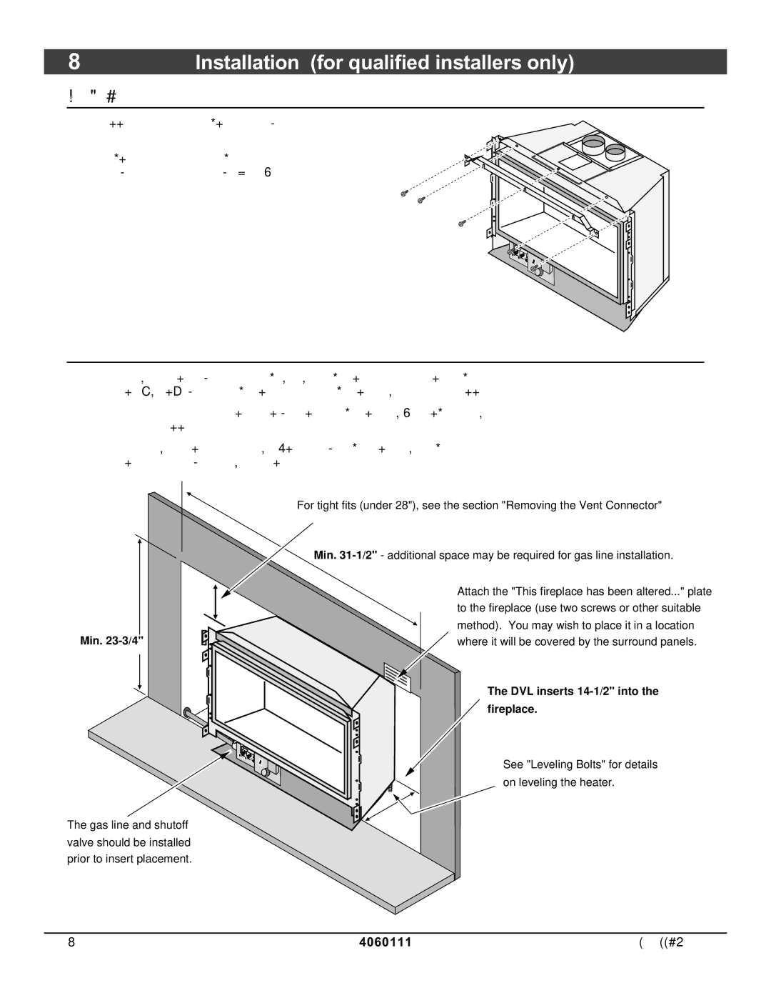 Lopi DVL Insert EF II owner manual Top Convection Deflector, Fireplace Requirements 