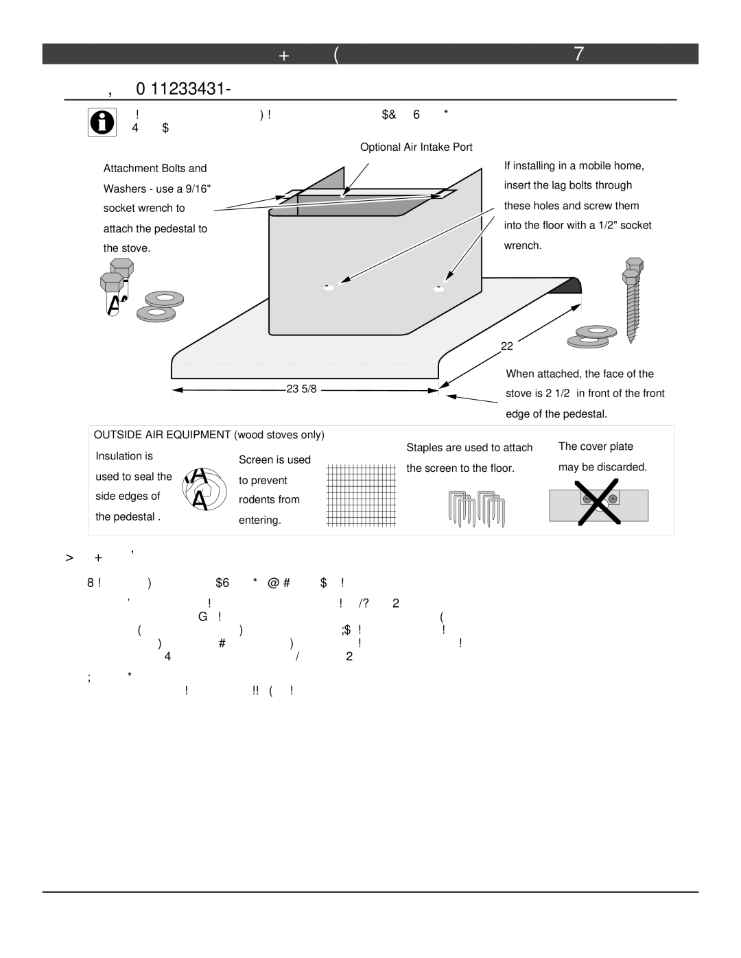 Lopi Endeavor owner manual Using Outside Air with the Pedestal 