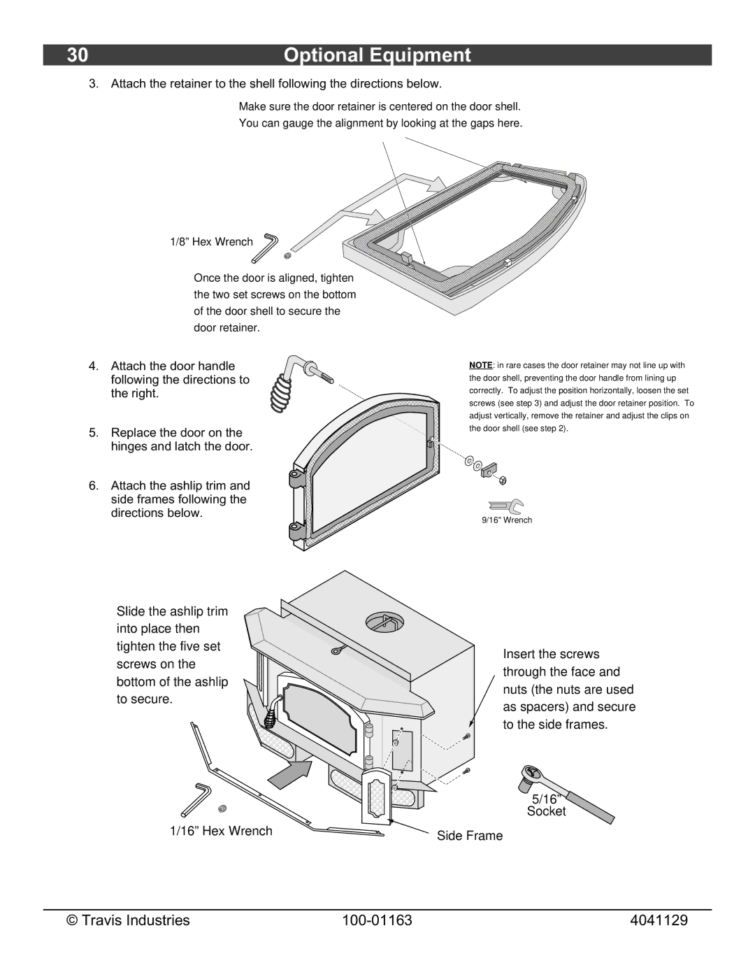 Lopi Freedom Bay Fireplace Insert owner manual Socket Side Frame 