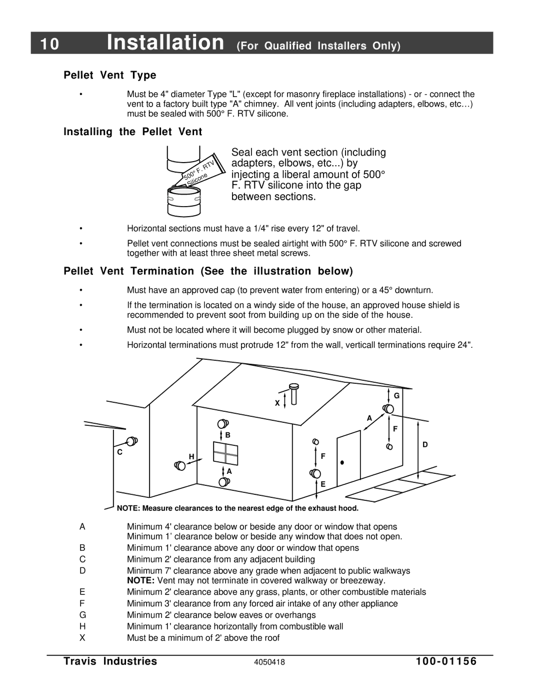 Lopi Horizontal Or Vertical Vent Freestanding Stove Yankee Pellet Stove manual Pellet Vent Type, Installing the Pellet Vent 