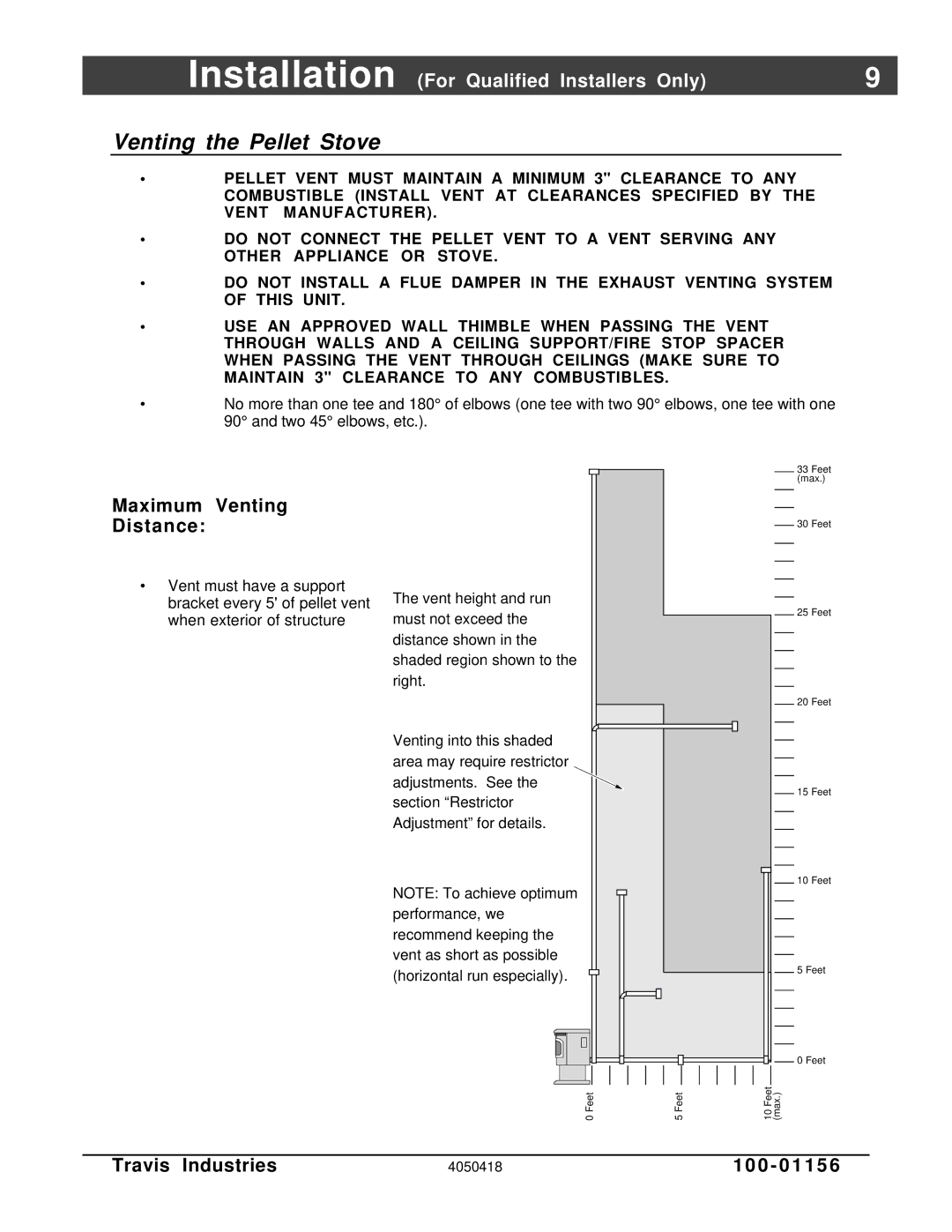 Lopi Horizontal Or Vertical Vent Freestanding Stove Yankee Pellet Stove Venting the Pellet Stove, Maximum Venting Distance 