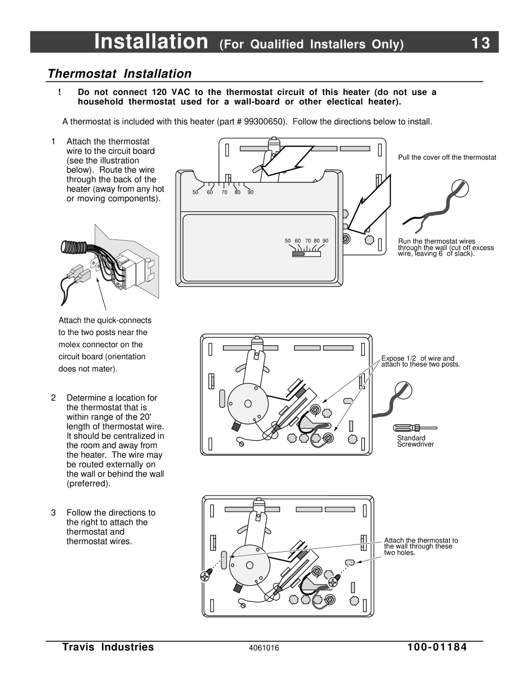 Lopi Leyden Pellet Stove manual Thermostat Installation 