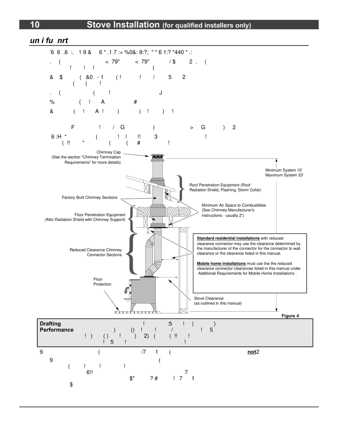 Lopi Liberty Wood Stove owner manual Chimney Requirements, Drafting, Performance 