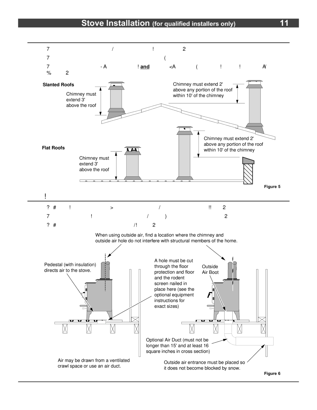 Lopi Liberty Wood Stove owner manual Chimney Termination Requirements, Outside Air Requirements 