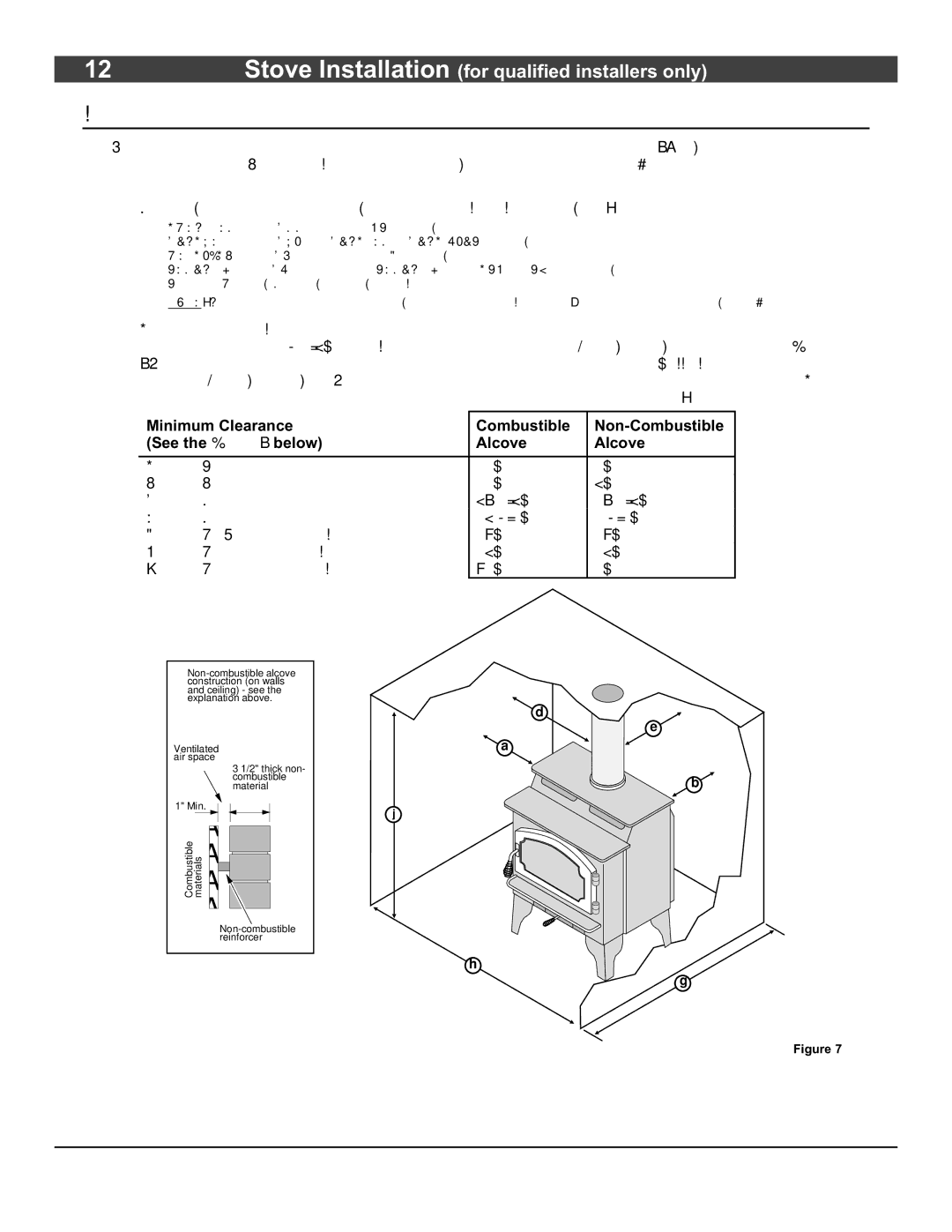 Lopi Liberty Wood Stove owner manual Alcove Installation Requirements 