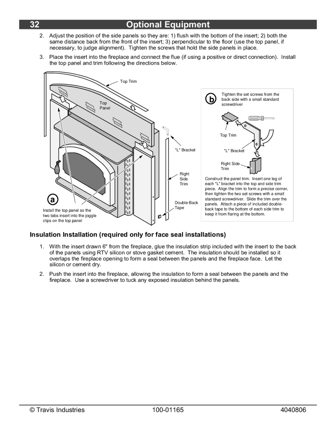 Lopi Revere owner manual Top Trim Panel Bracket Right Side 