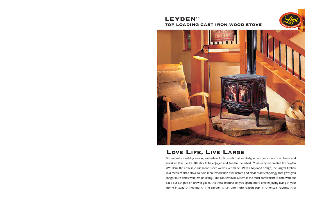 Lopi Top Loading Cast Iron Wood Stove dimensions Leydentm 