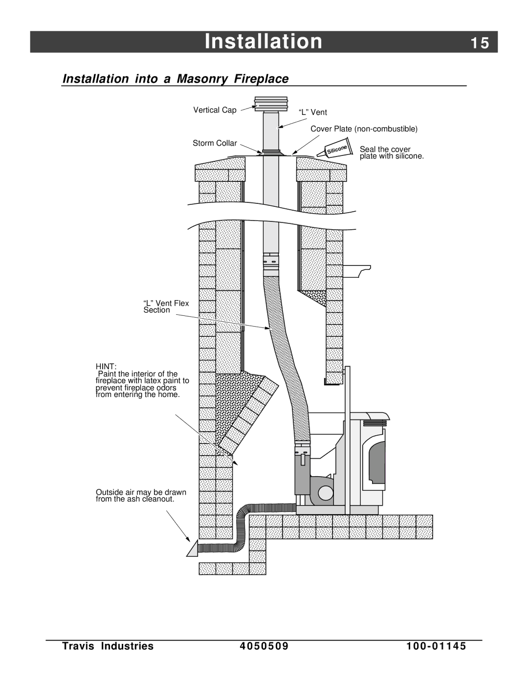 Lopi Yankee Bay Pellet Insert manual Installation into a Masonry Fireplace, Hint 