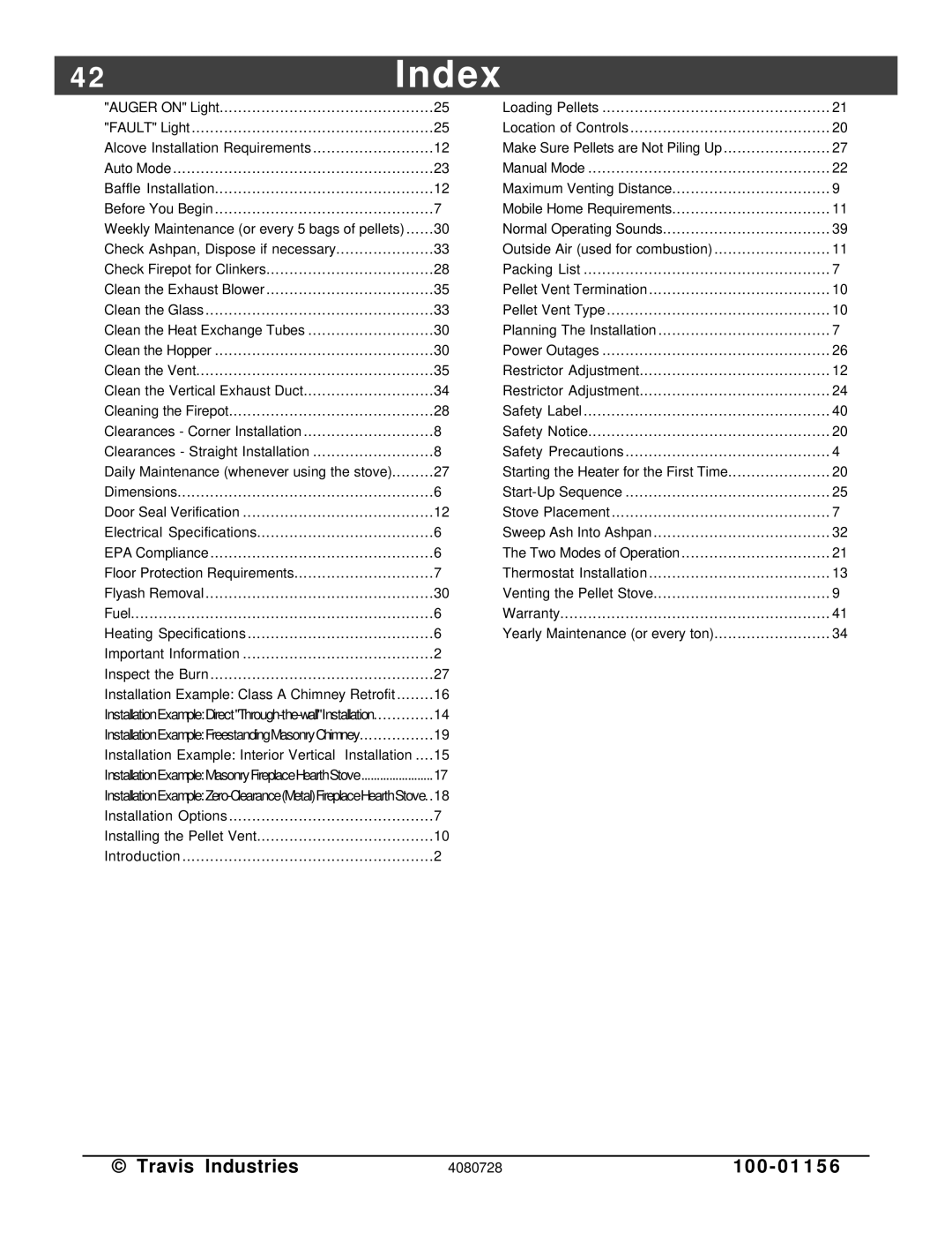 Lopi Yankee PS manual 2Index 