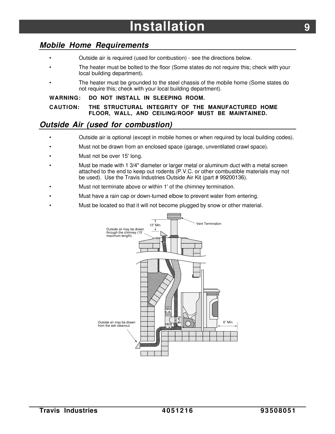 Lopi Masonry Fireplace Factory Built (Metal) Fireplace Mobile Home Model: Pioneer Bay (Heritage Bay PI) Installation9 