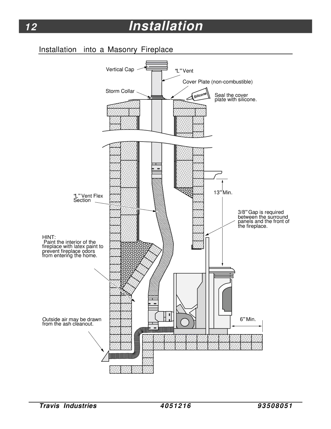 Lopi Masonry Fireplace Factory Built (Metal) Fireplace Mobile Home Model: Pioneer Bay (Heritage Bay PI) 2Installation 