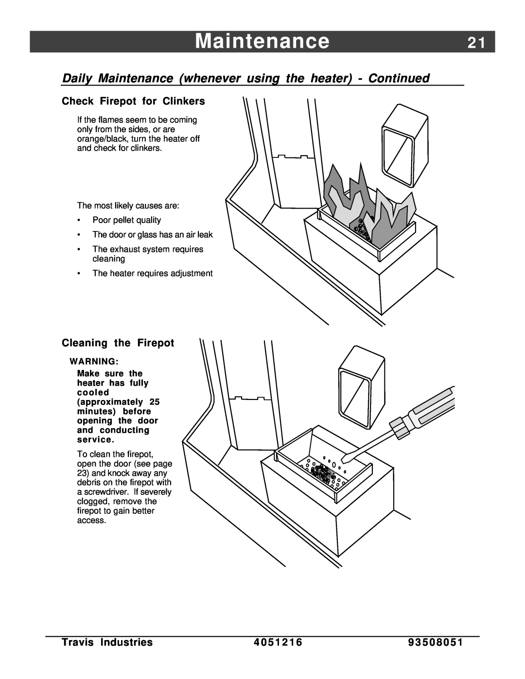 Lopi Masonry Fireplace Factory Built (Metal) Fireplace Mobile Home Model: Pioneer Bay (Heritage Bay PI) manual Maintenance2 