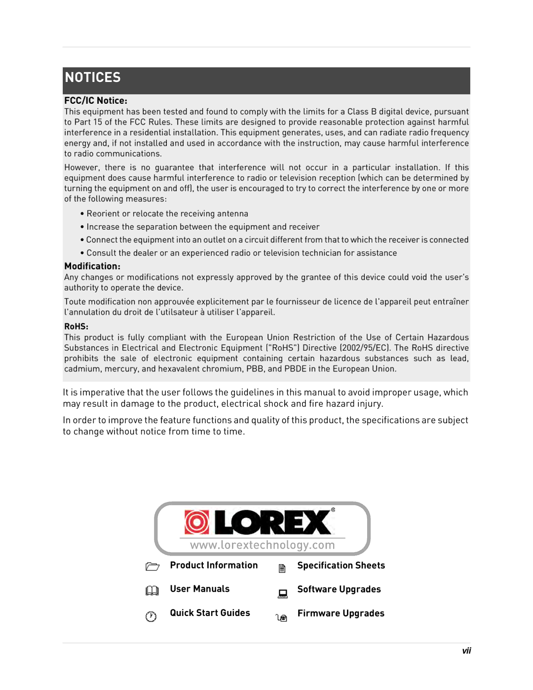 Lorex 24[sy] security surveillance monitor manual Product Information 