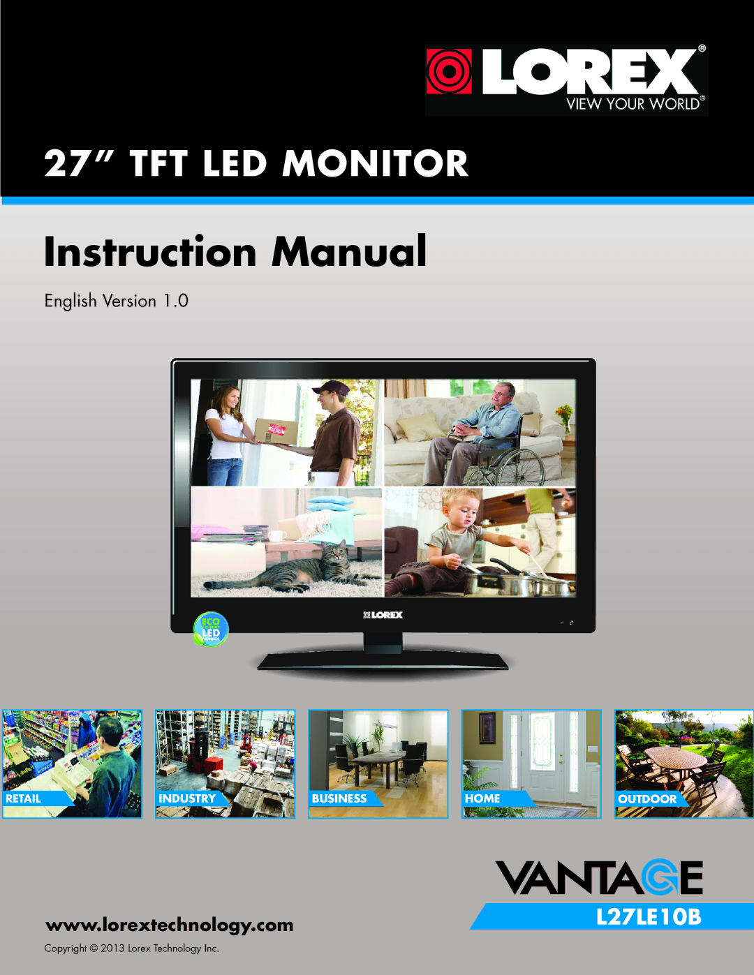 Lorex 27[sy] LED monitor manual TFT LED Monitor 