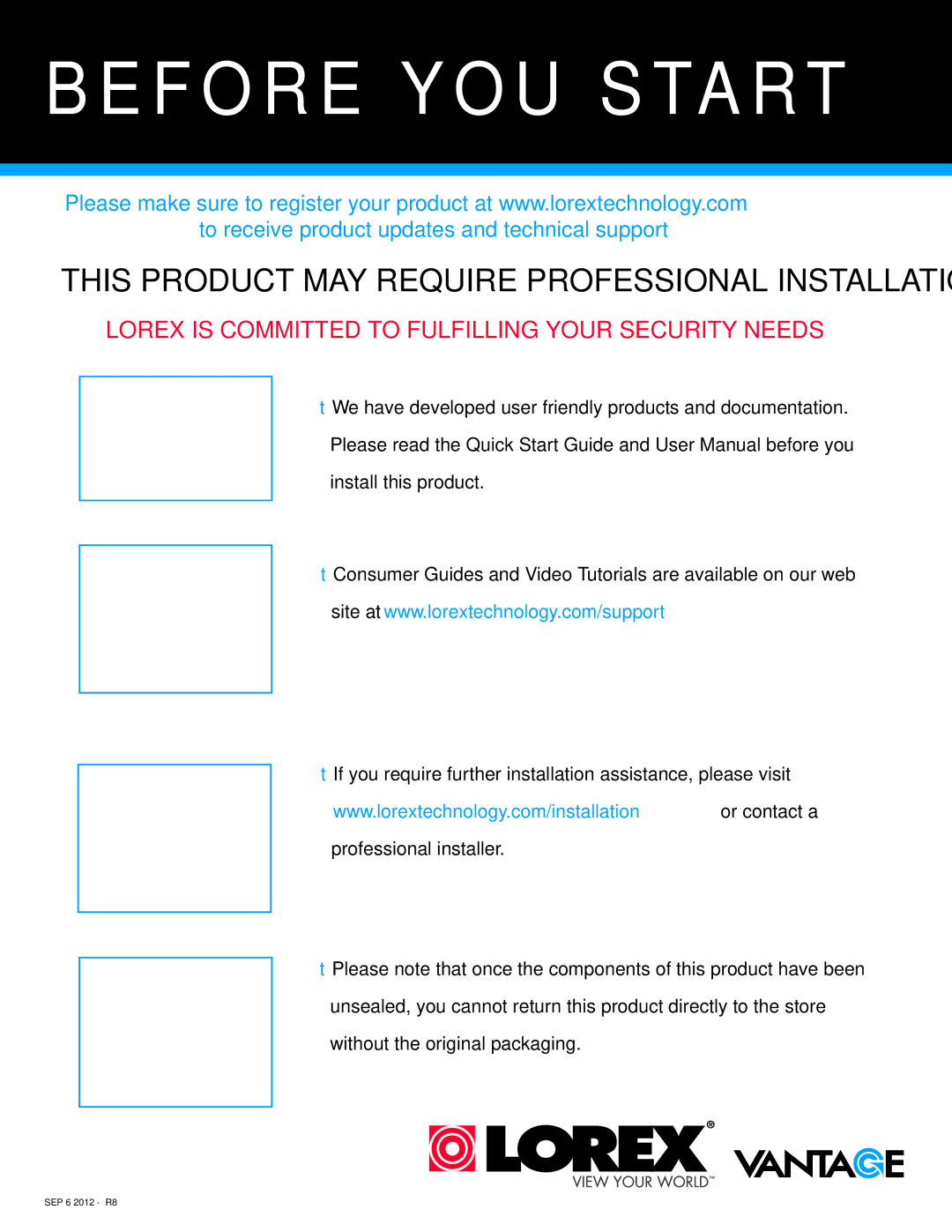 Lorex 27[sy] LED monitor manual Before YOU Start 