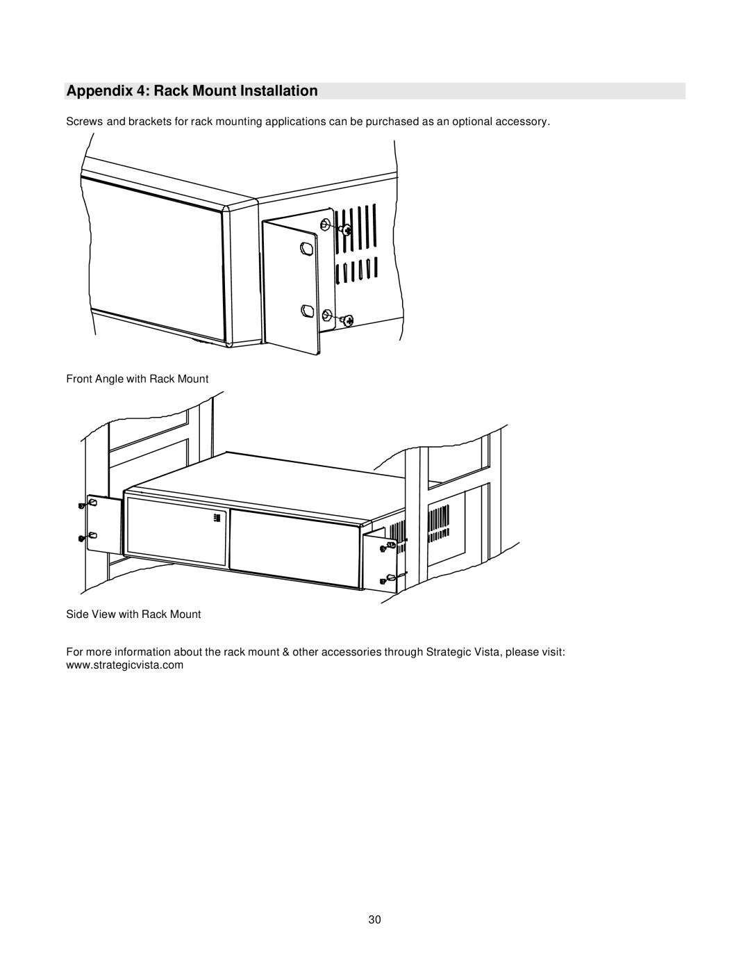 Lorex Security Camera DXR109 manual Appendix 4 Rack Mount Installation 