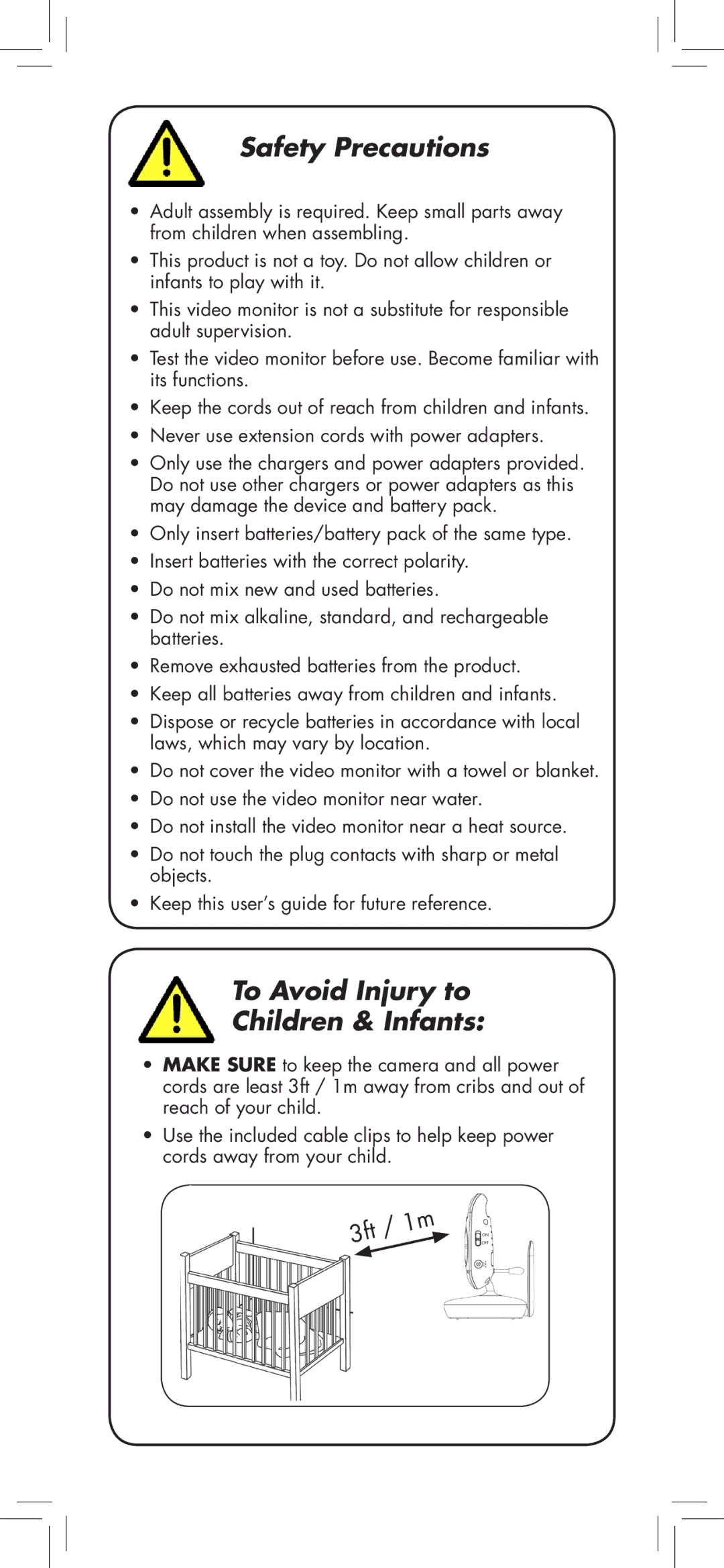 LOREX Technology BB2411 manual Safety Precautions 