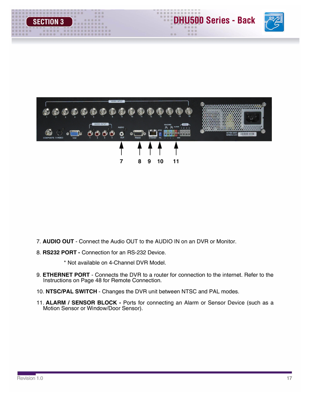 LOREX Technology DHU500 SERIES installation manual 9 10 