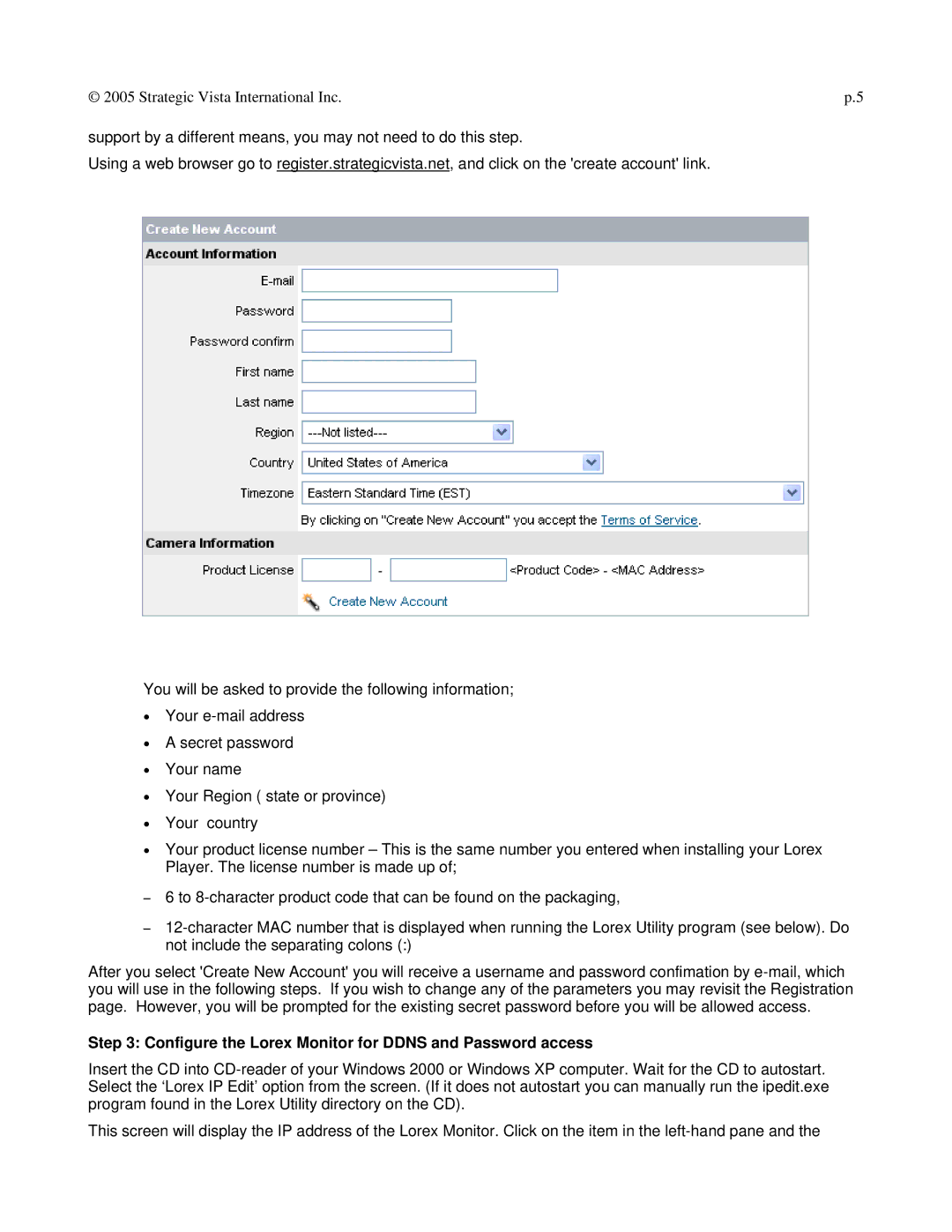 LOREX Technology DI-624 setup guide Configure the Lorex Monitor for Ddns and Password access 