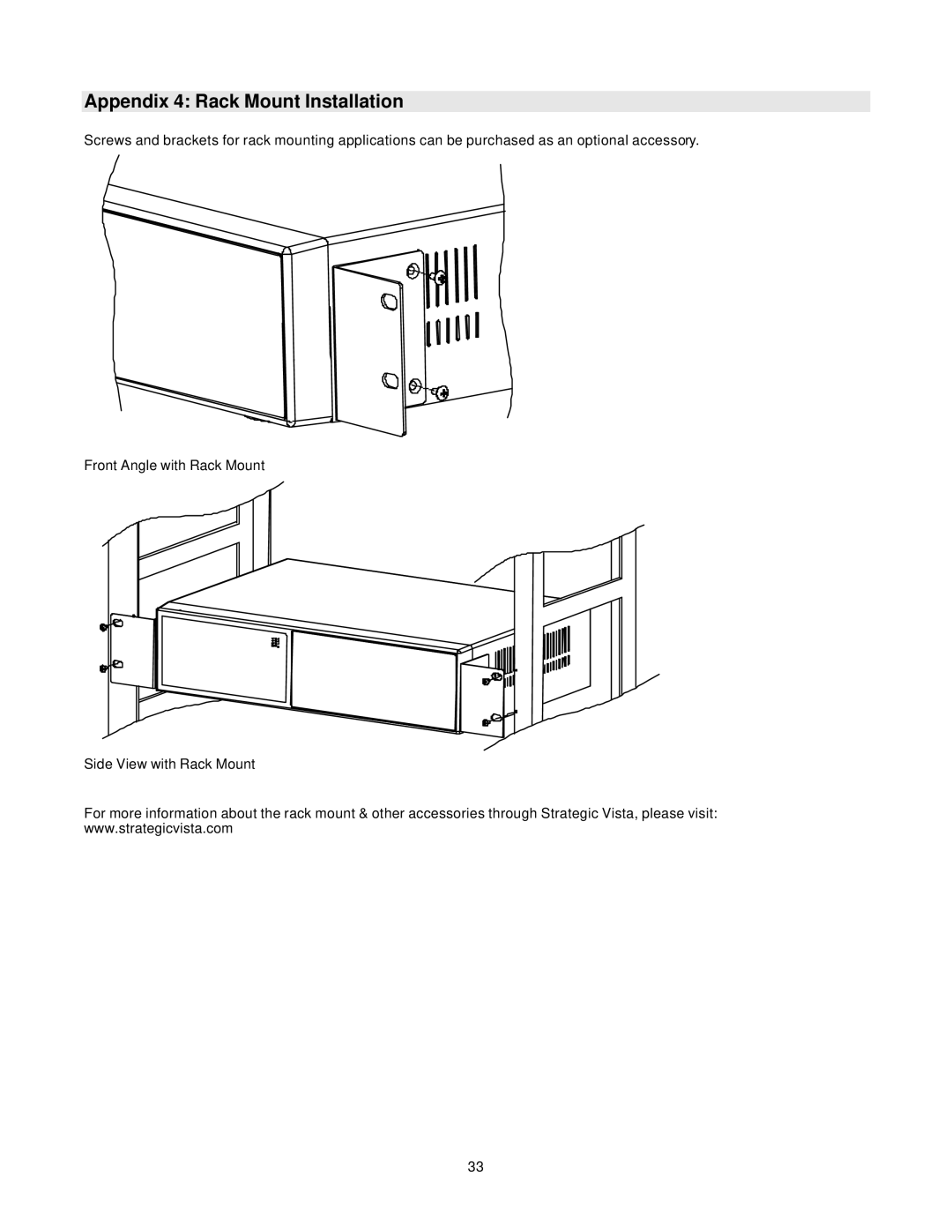 LOREX Technology DXR116 manual Appendix 4 Rack Mount Installation 