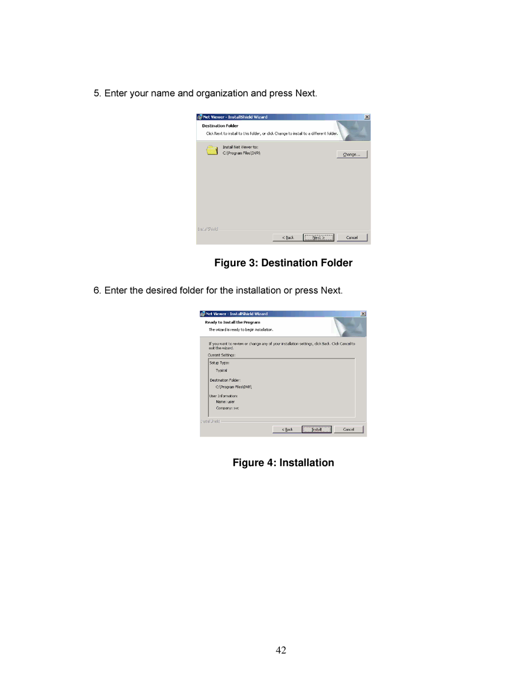 LOREX Technology DXR43000 Series instruction manual Destination Folder 