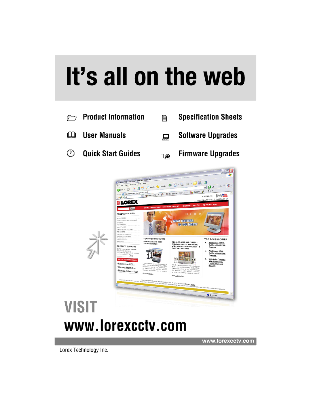 LOREX Technology L104V Series instruction manual It’s all on the web 