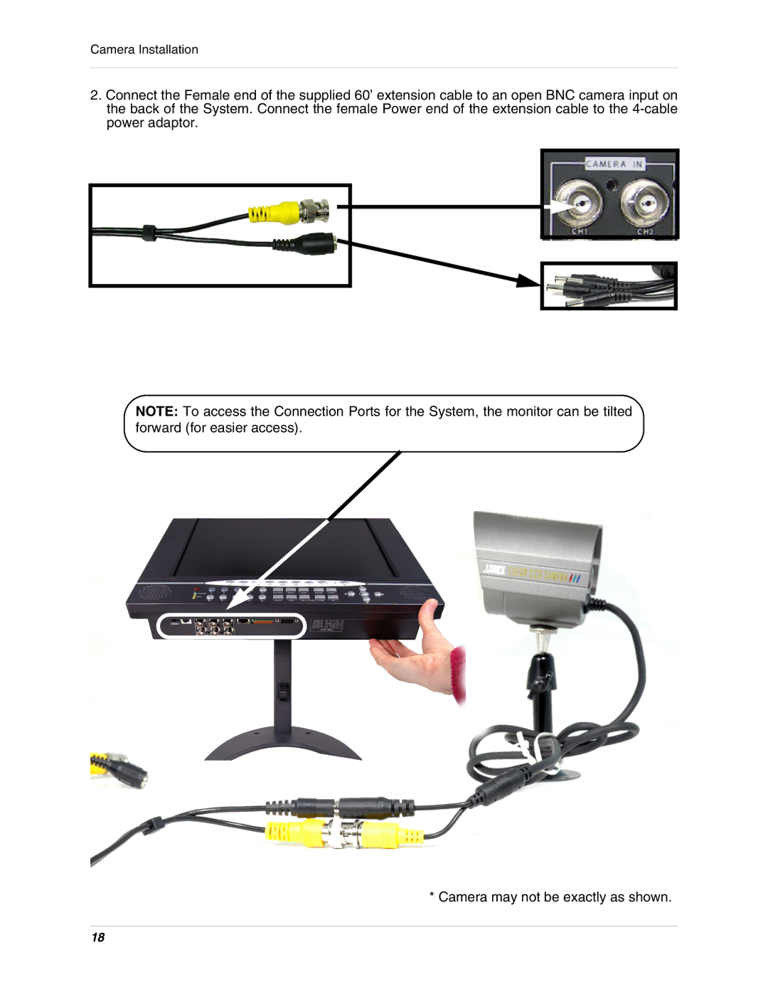 LOREX Technology L15D400 instruction manual Camera Installation 