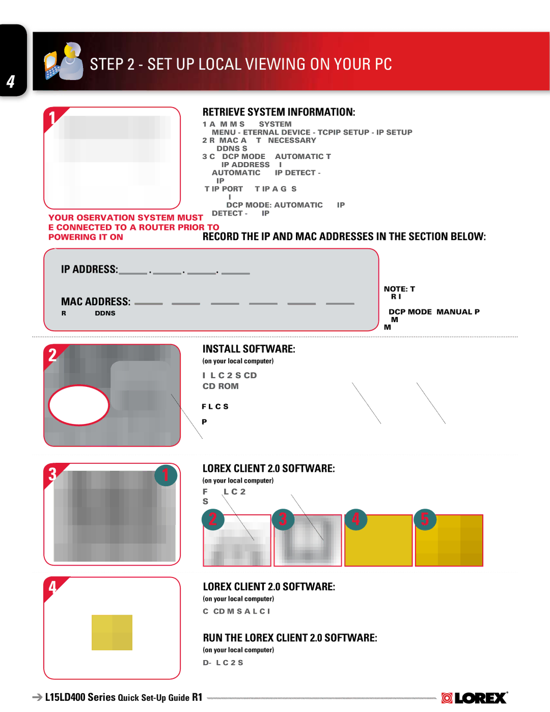 LOREX Technology L15LD400 Series specifications SET UP Local Viewing on Your PC , Retrieve System Information 