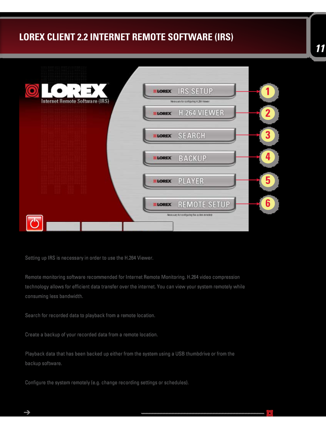 LOREX Technology LD17LD420, L15LD420 Lorex CLIENT 2.2 internet remote software irs, Lorex IRS SETUP, Lorex H.264 VIEWER 