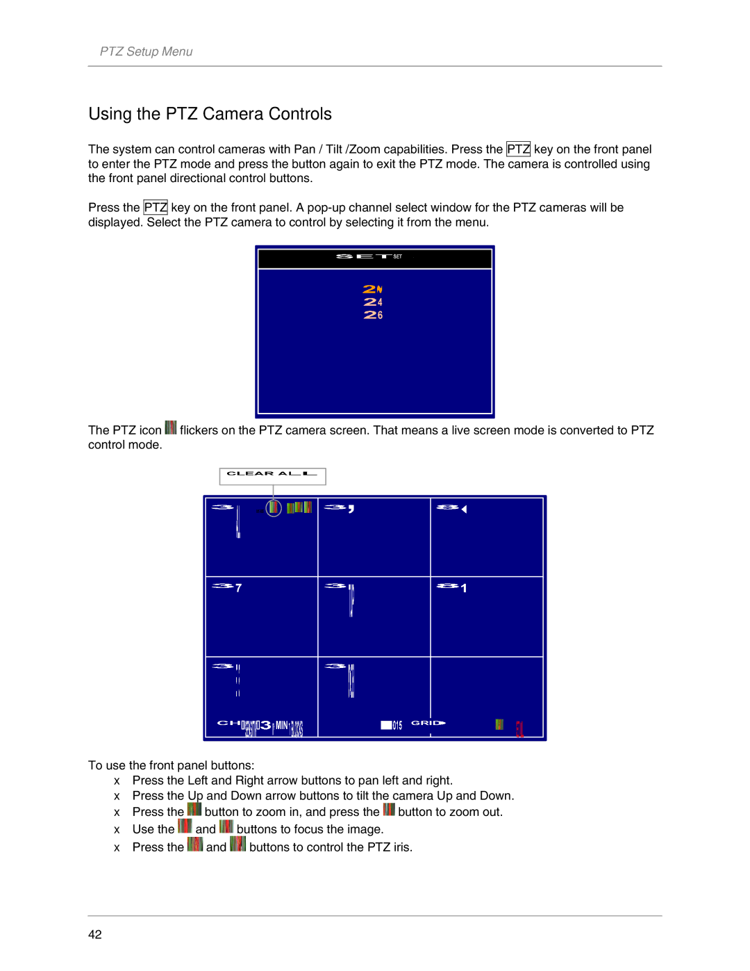 LOREX Technology L19LD800-Series instruction manual Using the PTZ Camera Controls 