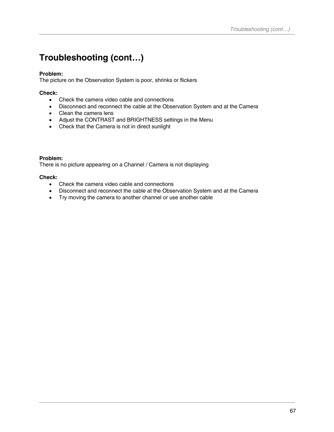 LOREX Technology L19LD800-Series instruction manual Troubleshooting cont… 