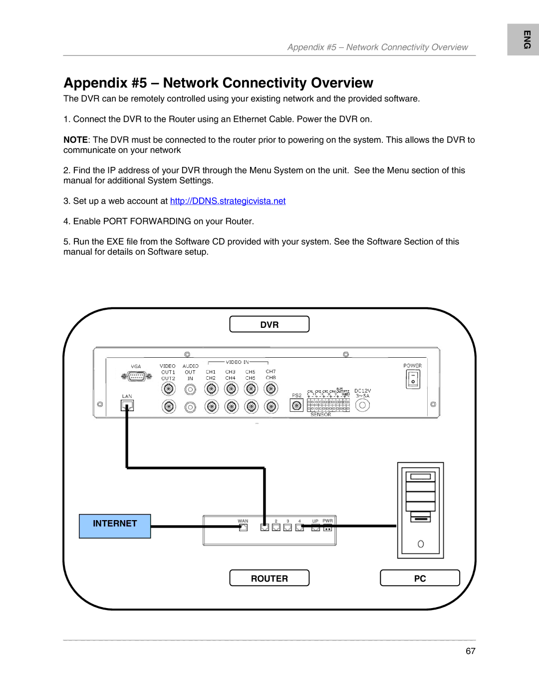 LOREX Technology L204, L208 instruction manual Appendix #5 Network Connectivity Overview, DVR Internet Router ENG 