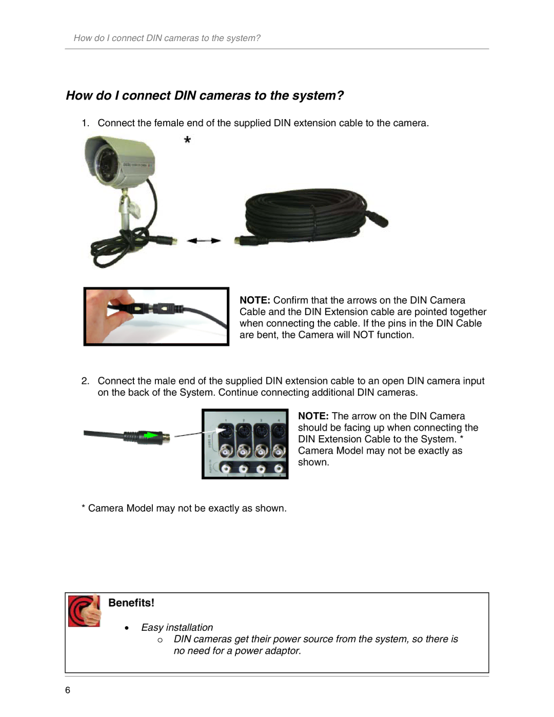 LOREX Technology L20WD800 manual How do I connect DIN cameras to the system?, Benefits 