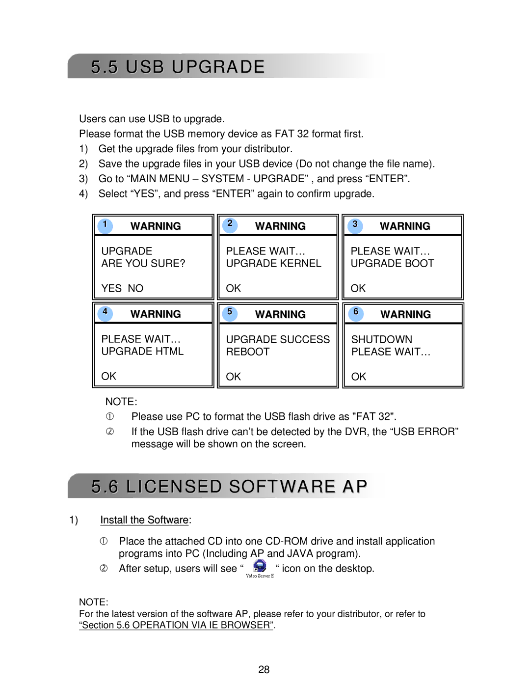 LOREX Technology L224 Series instruction manual USB Upgrade, Licensed Software AP 