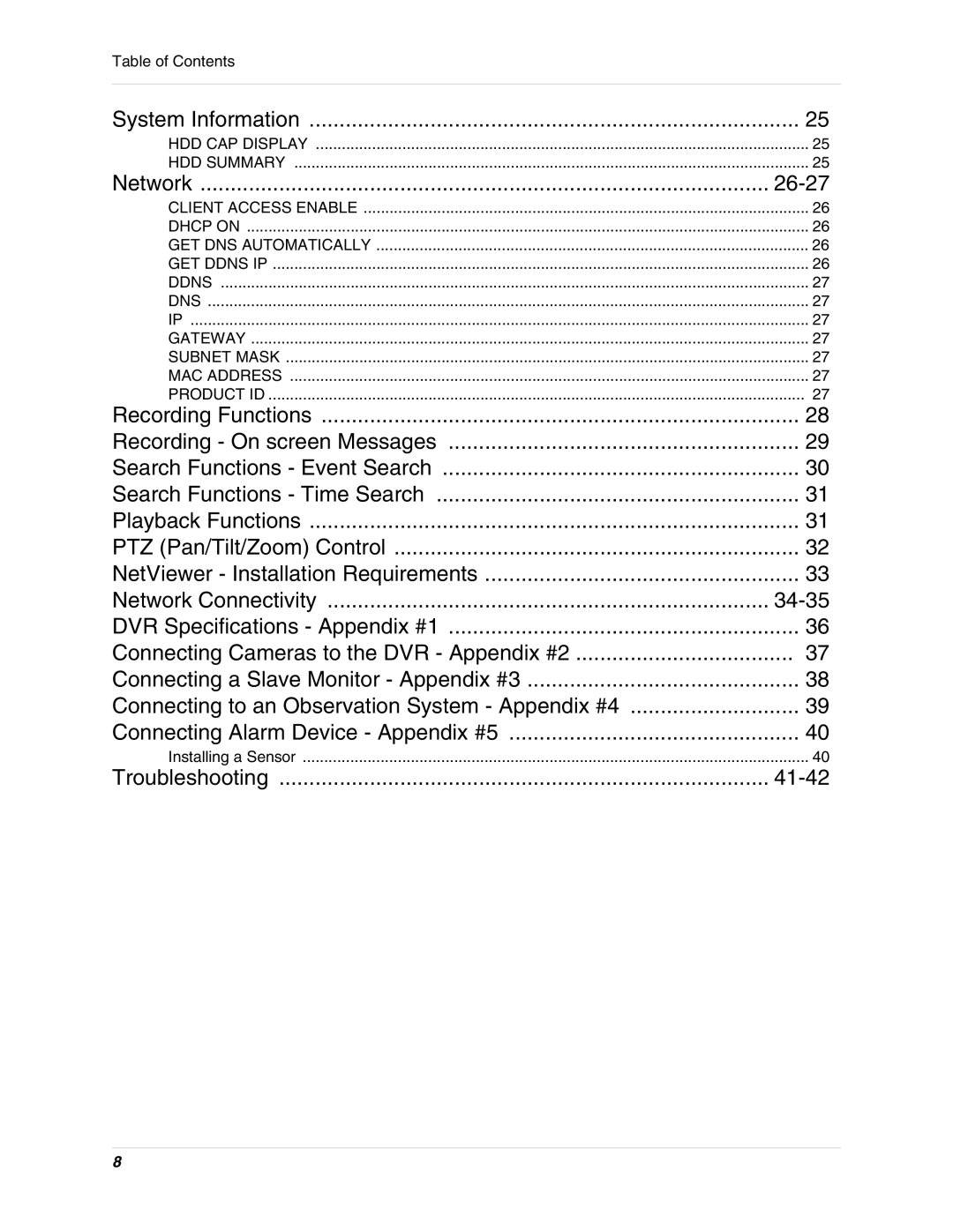 LOREX Technology L284161 instruction manual Troubleshooting 