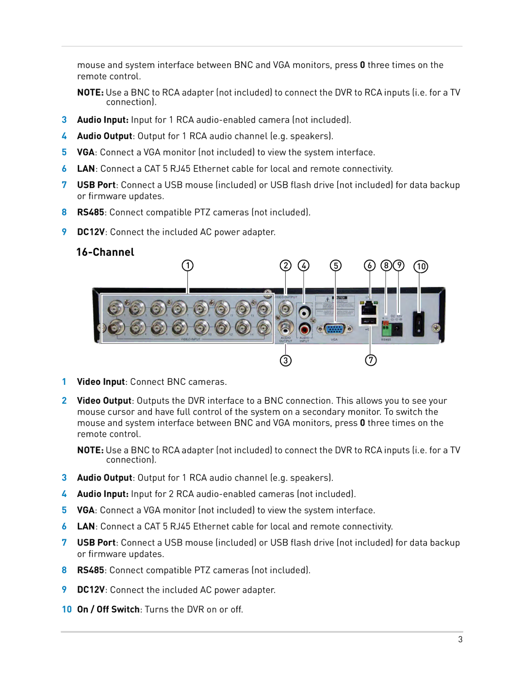 LOREX Technology LH0181011C8F instruction manual Channel 