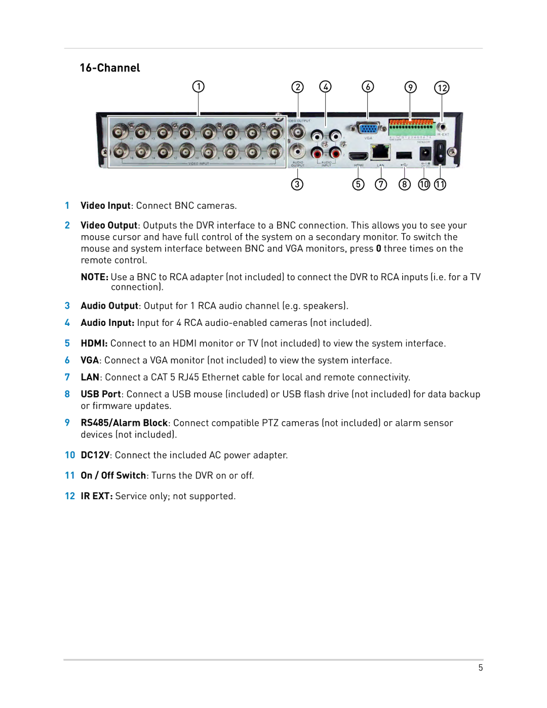 LOREX Technology LH0181011C8F instruction manual Channel 