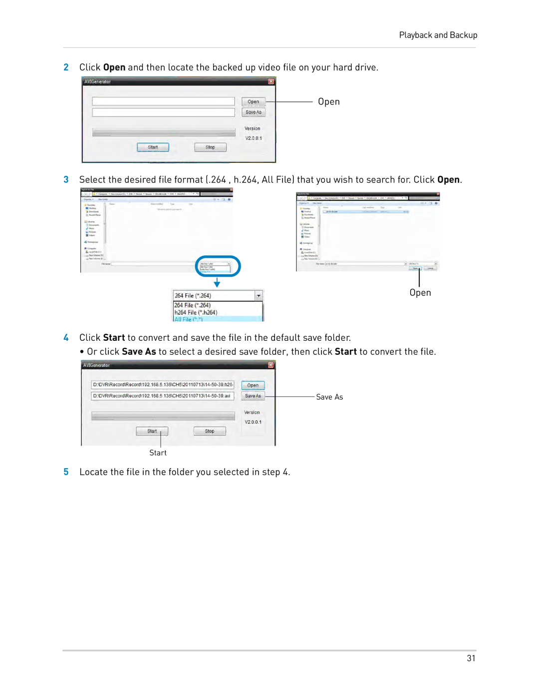 LOREX Technology LH0181011C8F instruction manual Locate the file in the folder you selected in step 