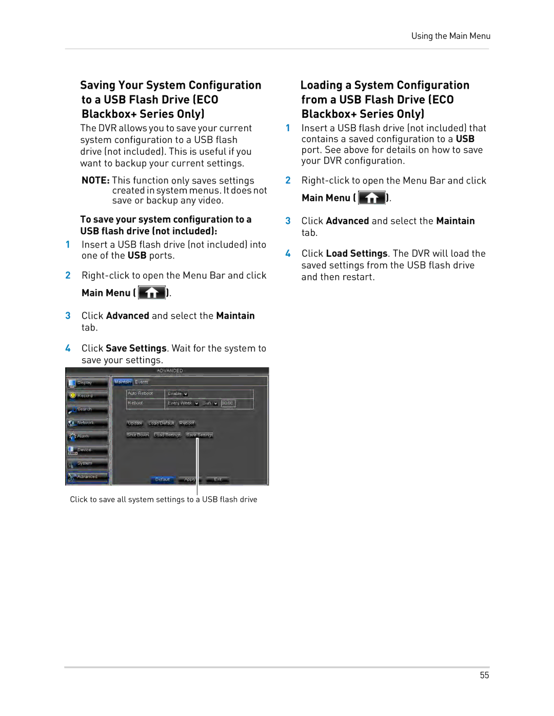 LOREX Technology LH0181011C8F instruction manual Main Menu 