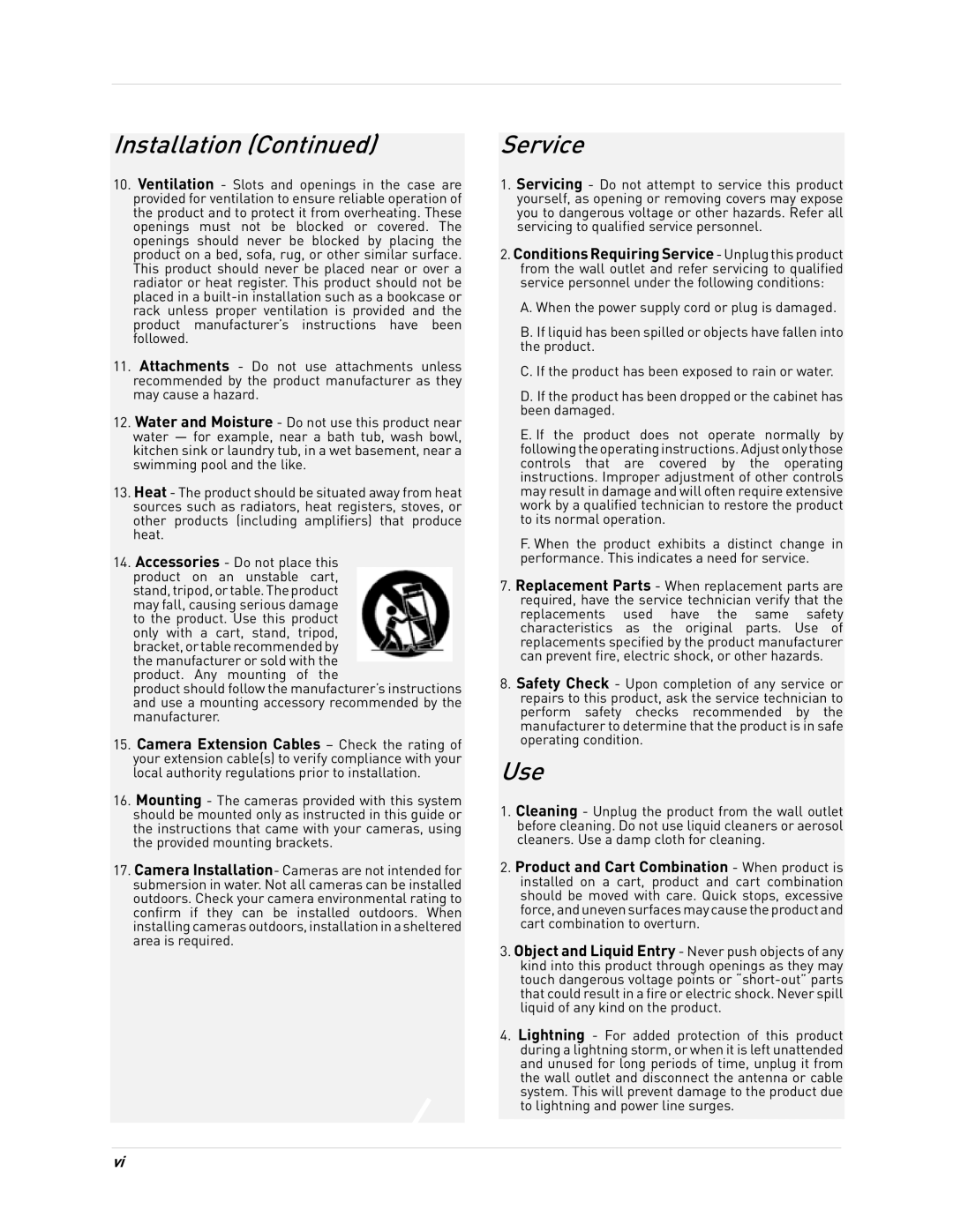 LOREX Technology LH0181011C8F instruction manual Service 