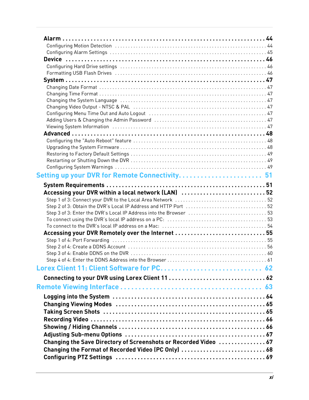 LOREX Technology LH130, LH1361001C8B instruction manual System, Accessing your DVR within a local network LAN 