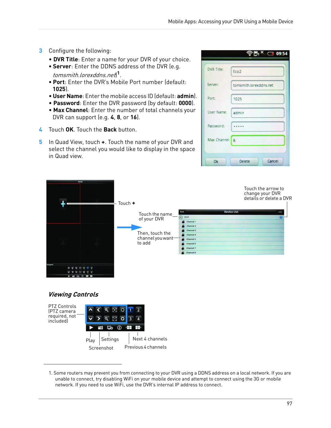 LOREX Technology LH130, LH1361001C8B instruction manual Viewing Controls 
