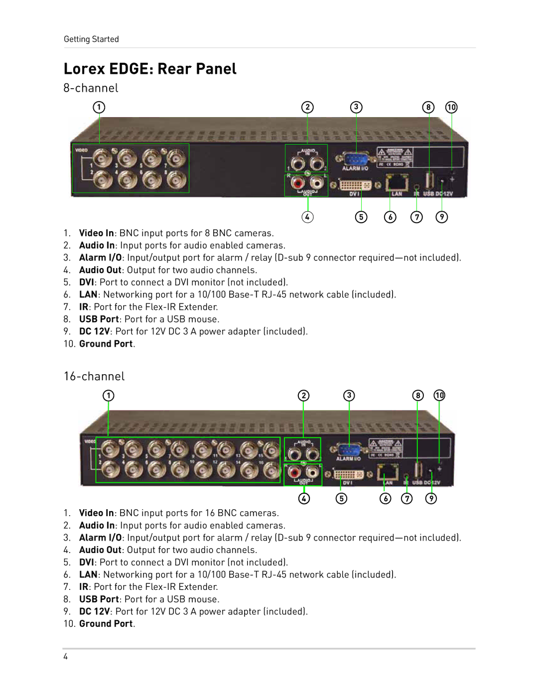 LOREX Technology LH300 Series instruction manual Channel 