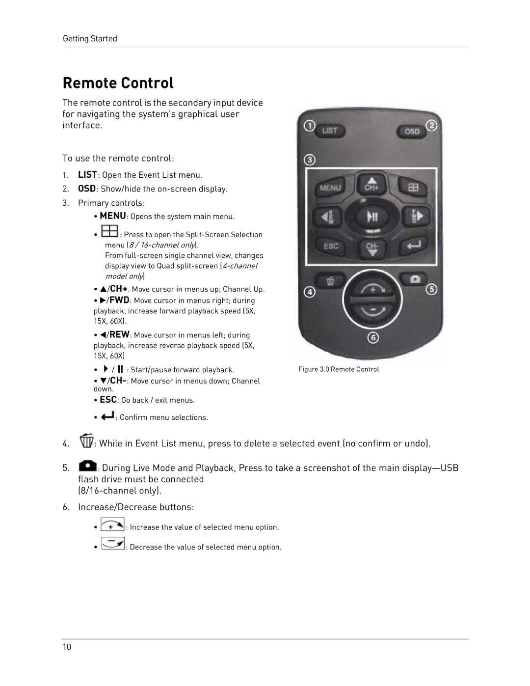 LOREX Technology LH300 Series instruction manual Remote Control 