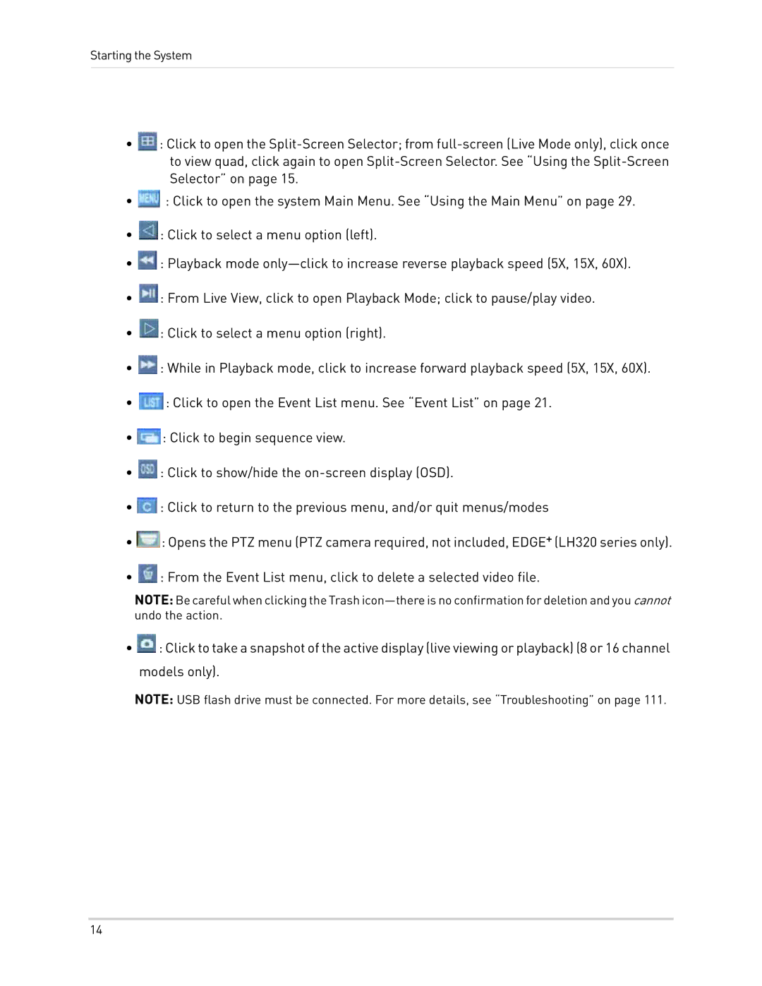 LOREX Technology LH300 Series instruction manual Starting the System 