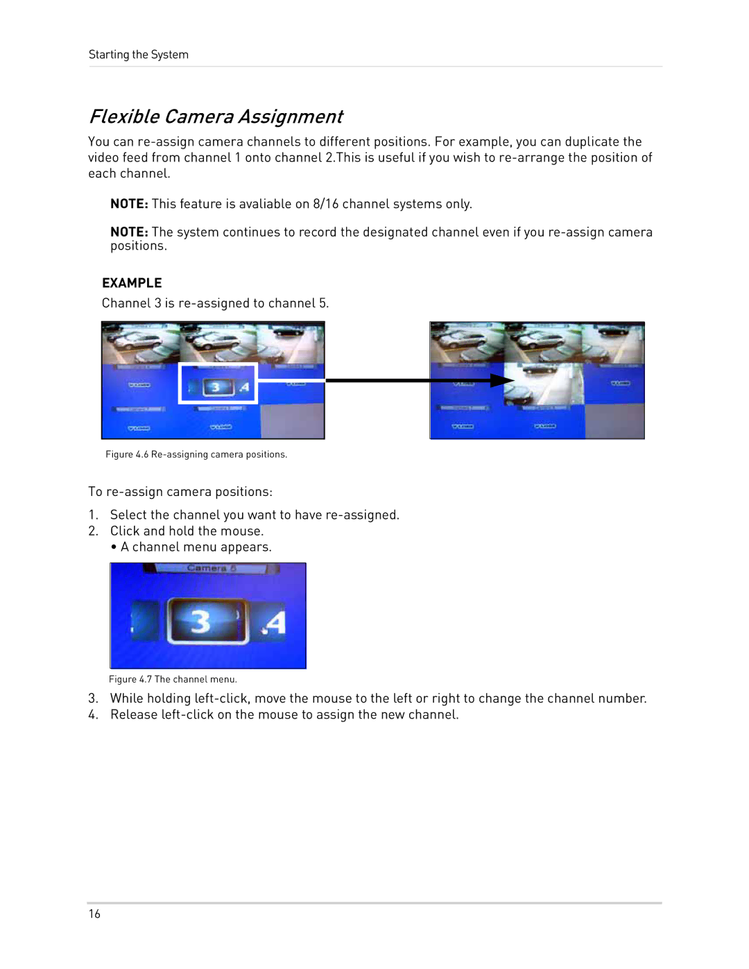 LOREX Technology LH300 Series instruction manual Flexible Camera Assignment, Example 